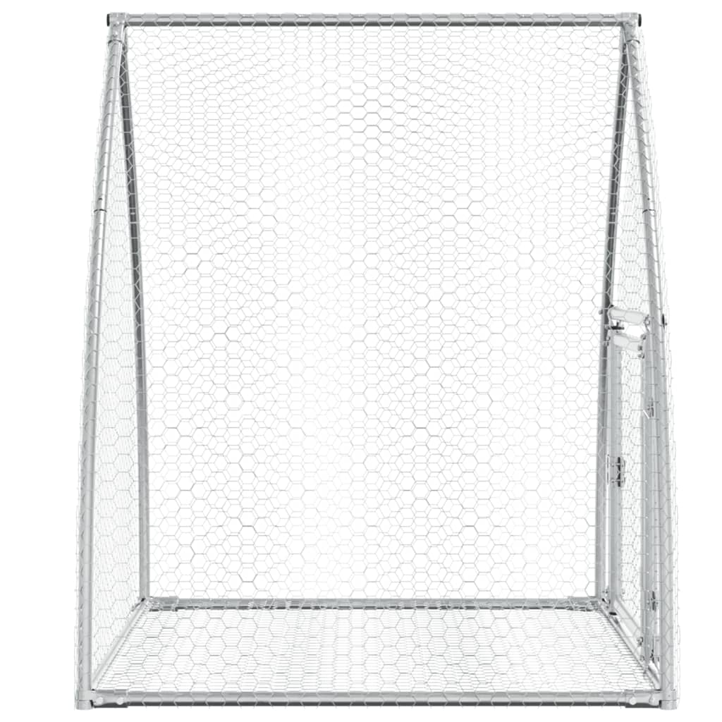 Rabbit Hutch Silver 105x100x120 cm Galvanised Steel