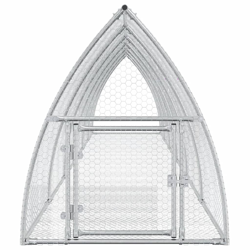 Rabbit Hutch Silver 105x600x120 cm Galvanised Steel
