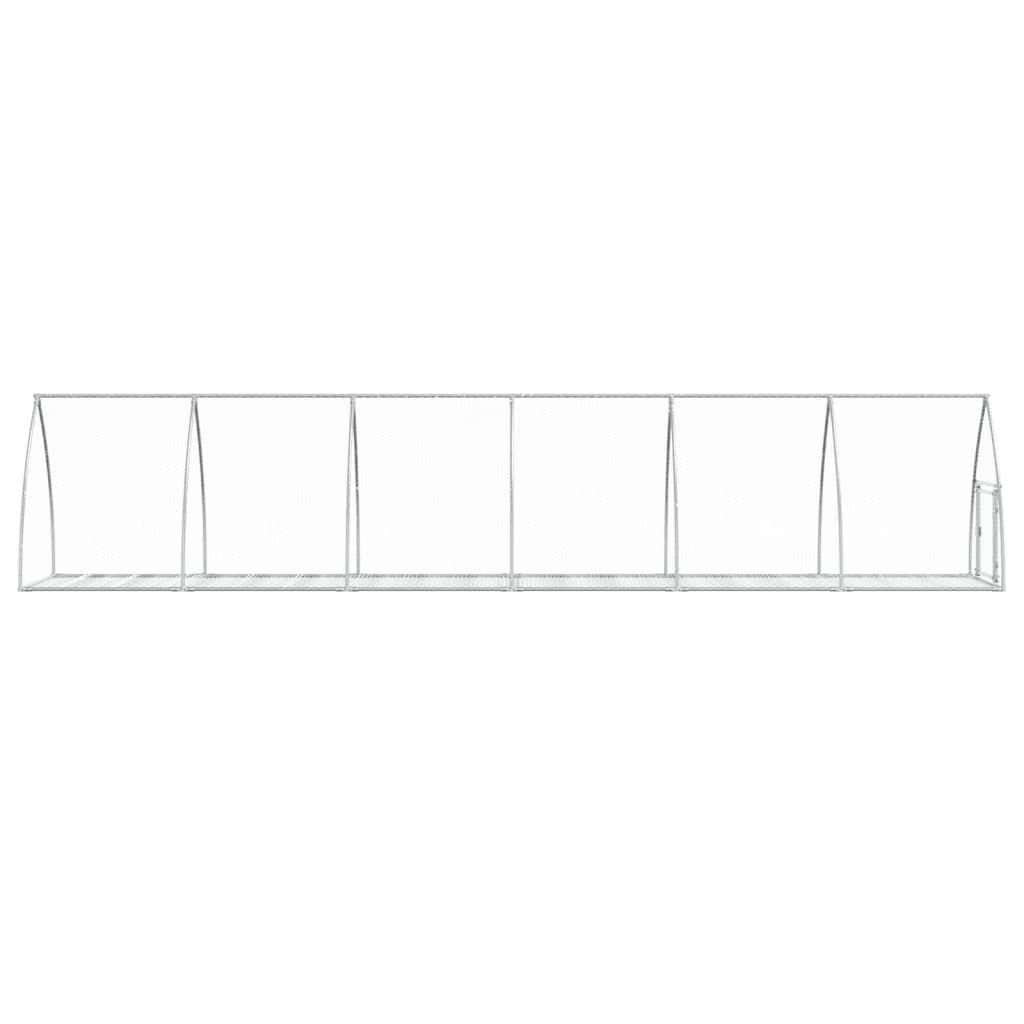 Rabbit Hutch Silver 105x600x120 cm Galvanised Steel