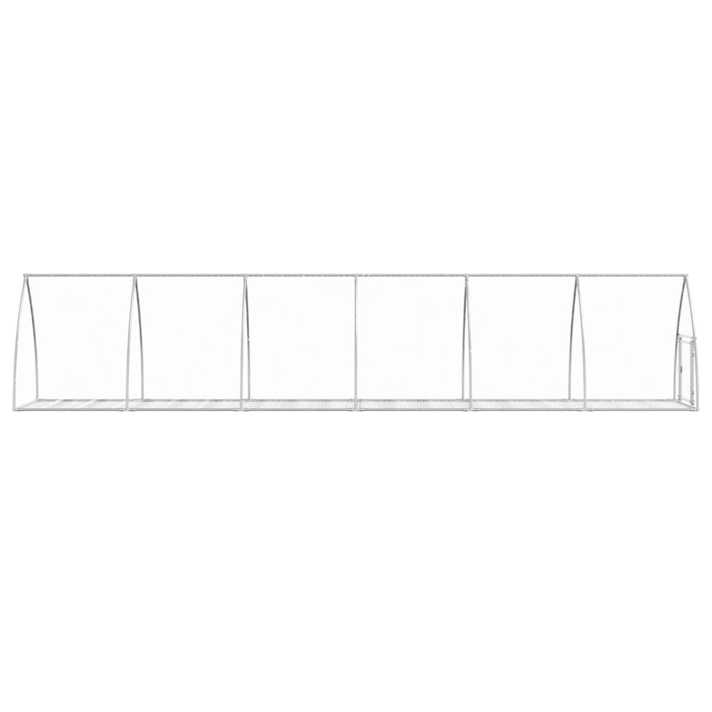 Rabbit Hutch Silver 105x600x120 cm Galvanised Steel