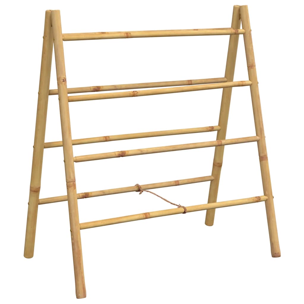 Double Towel Ladder with 4 Rungs 90x50x100 cm Bamboo