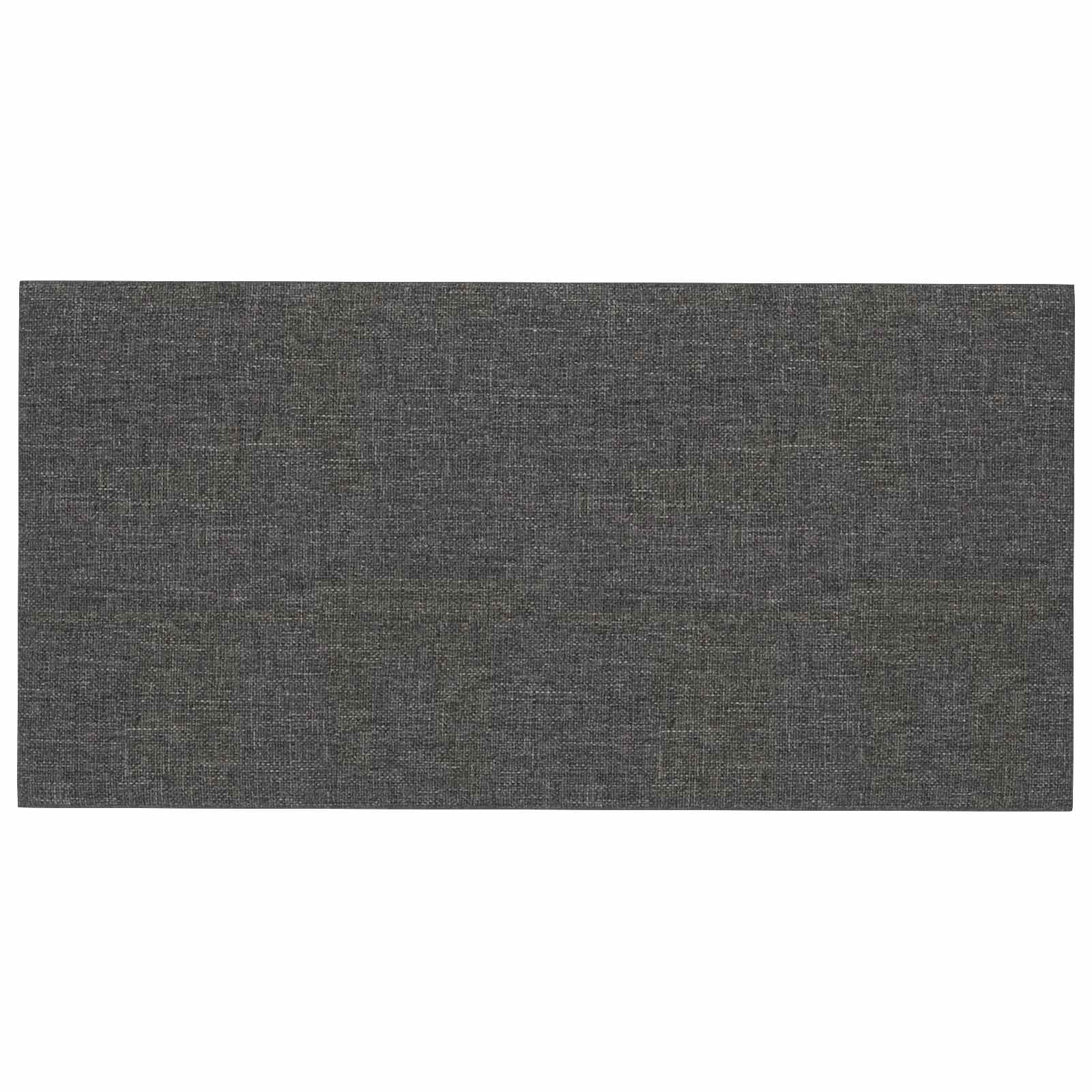 Wall Headboard 12 pcs Dark Grey 30 x 15 cm Fabric