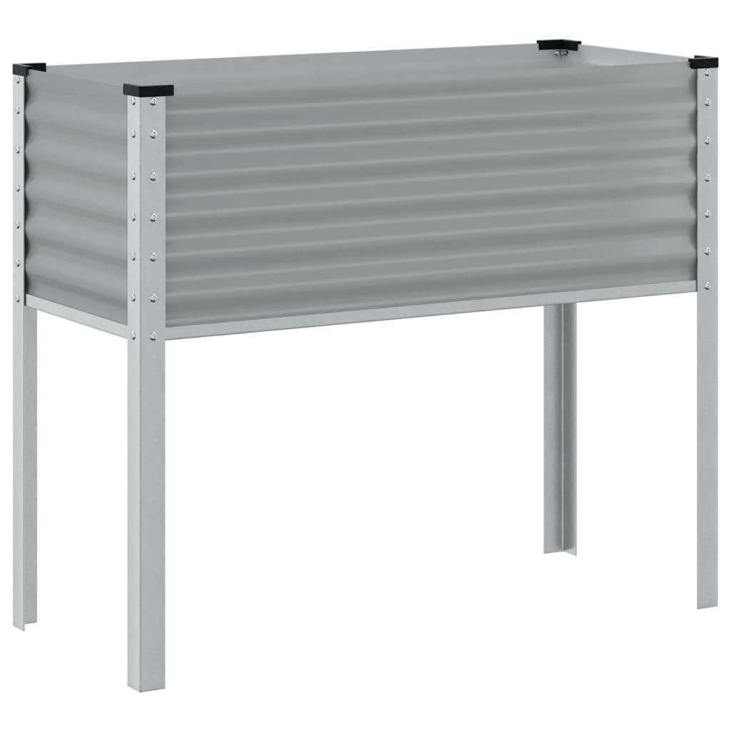 Garden Planter Grey 100x45x90 cm Steel
