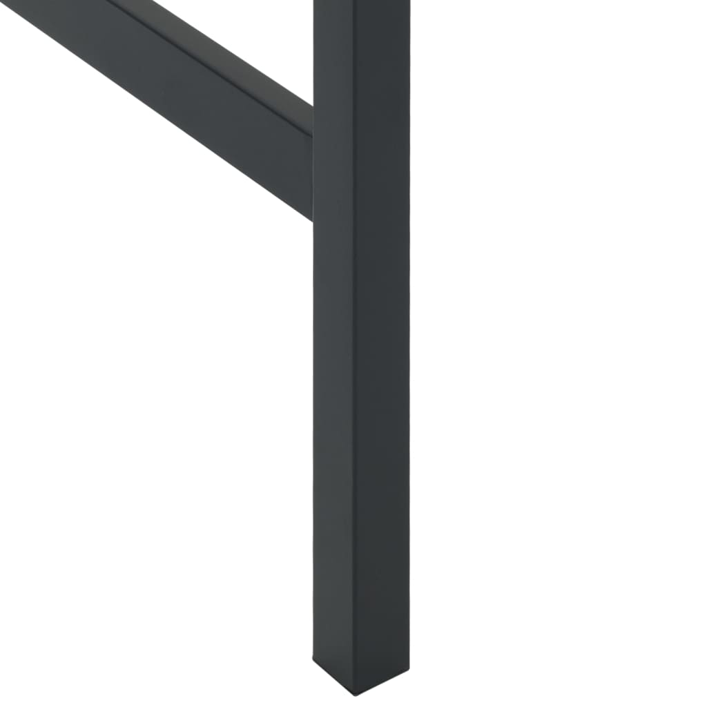 Bar Table Black 50x50x110 cm Powder-coated Steel