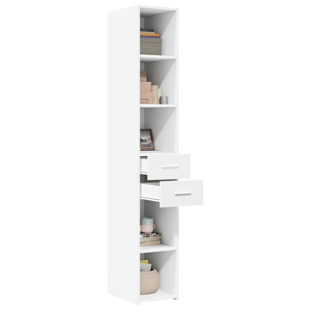 Highboard White 30x42.5x185 cm Engineered Wood