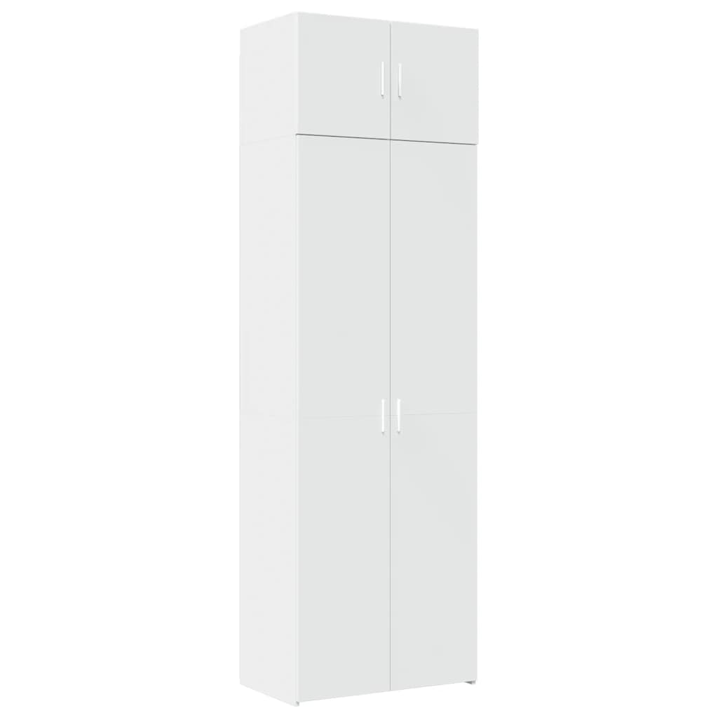 Storage Cabinet White 70x42.5x225 cm Engineered Wood