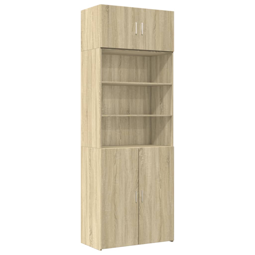 Storage Cabinet Sonoma Oak 80x42,5x225 cm Engineered Wood