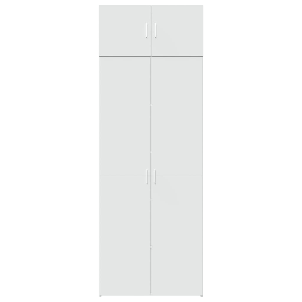 Storage Cabinet White 80x42.5x225 cm Engineered Wood