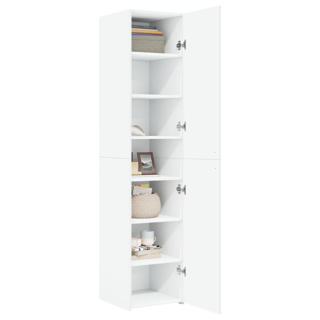 Highboard White 40x42.5x185 cm Engineered Wood