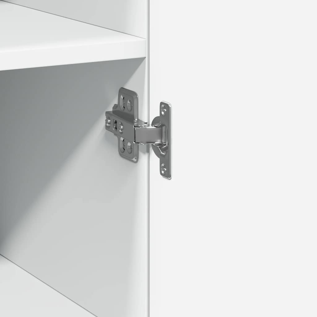 Highboard White 45x42.5x185 cm Engineered Wood