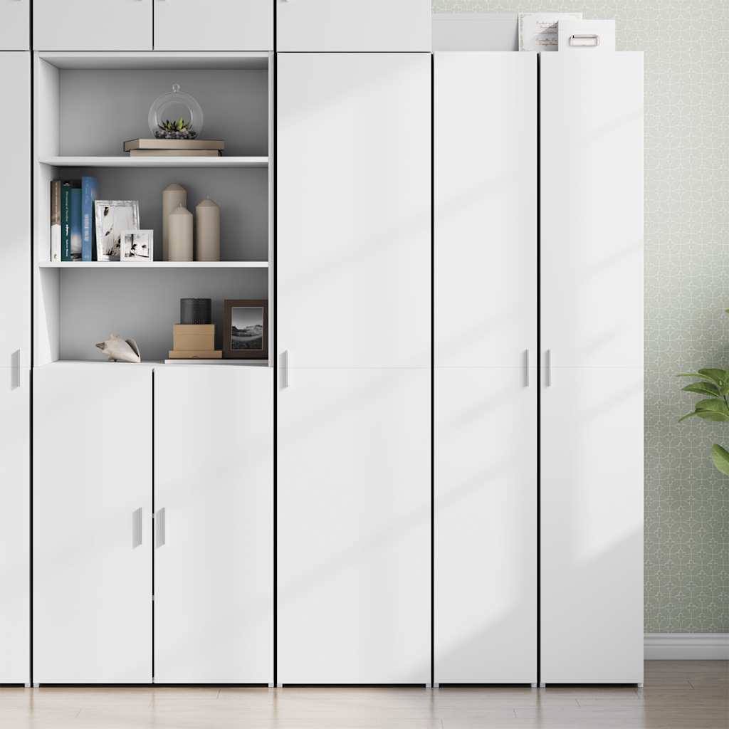 Highboard White 45x42.5x185 cm Engineered Wood