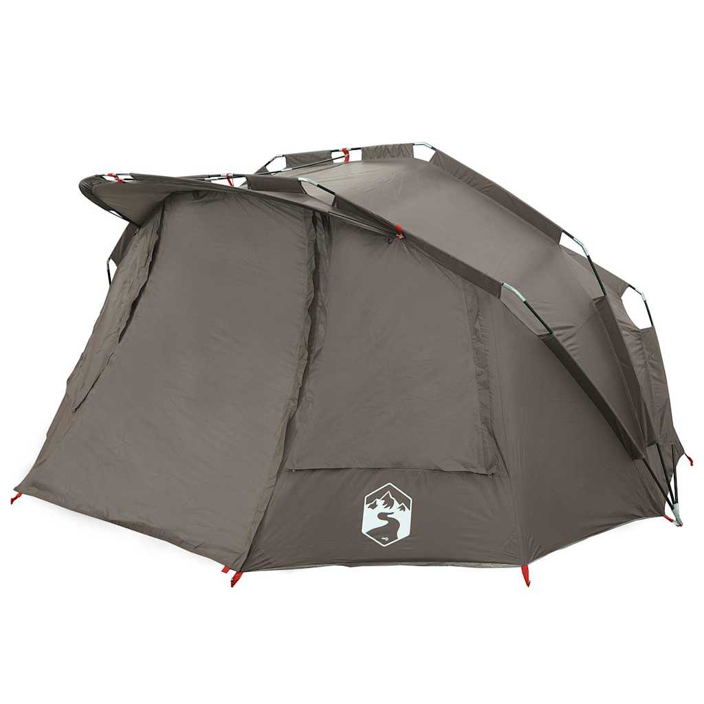 Fishing Tent 5-Person Grey Waterproof