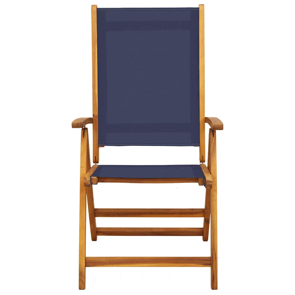 Folding Chairs 2 pcs Solid Wood Acacia and Textilene