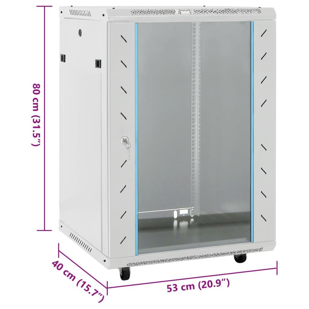 15U Network Cabinet with Swivel Feet 19" IP20 60x45x86 cm