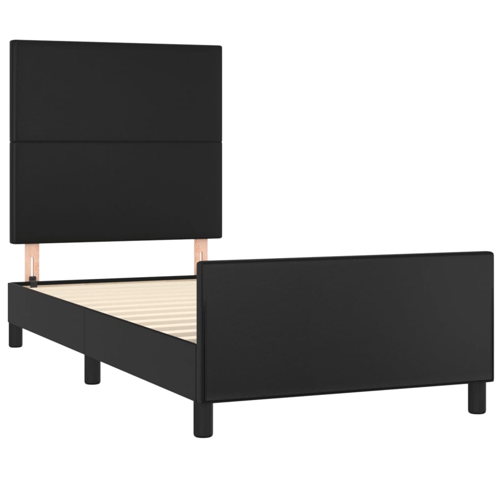 Bed Frame without Mattress Black 107x203 cm King Single Size Velvet