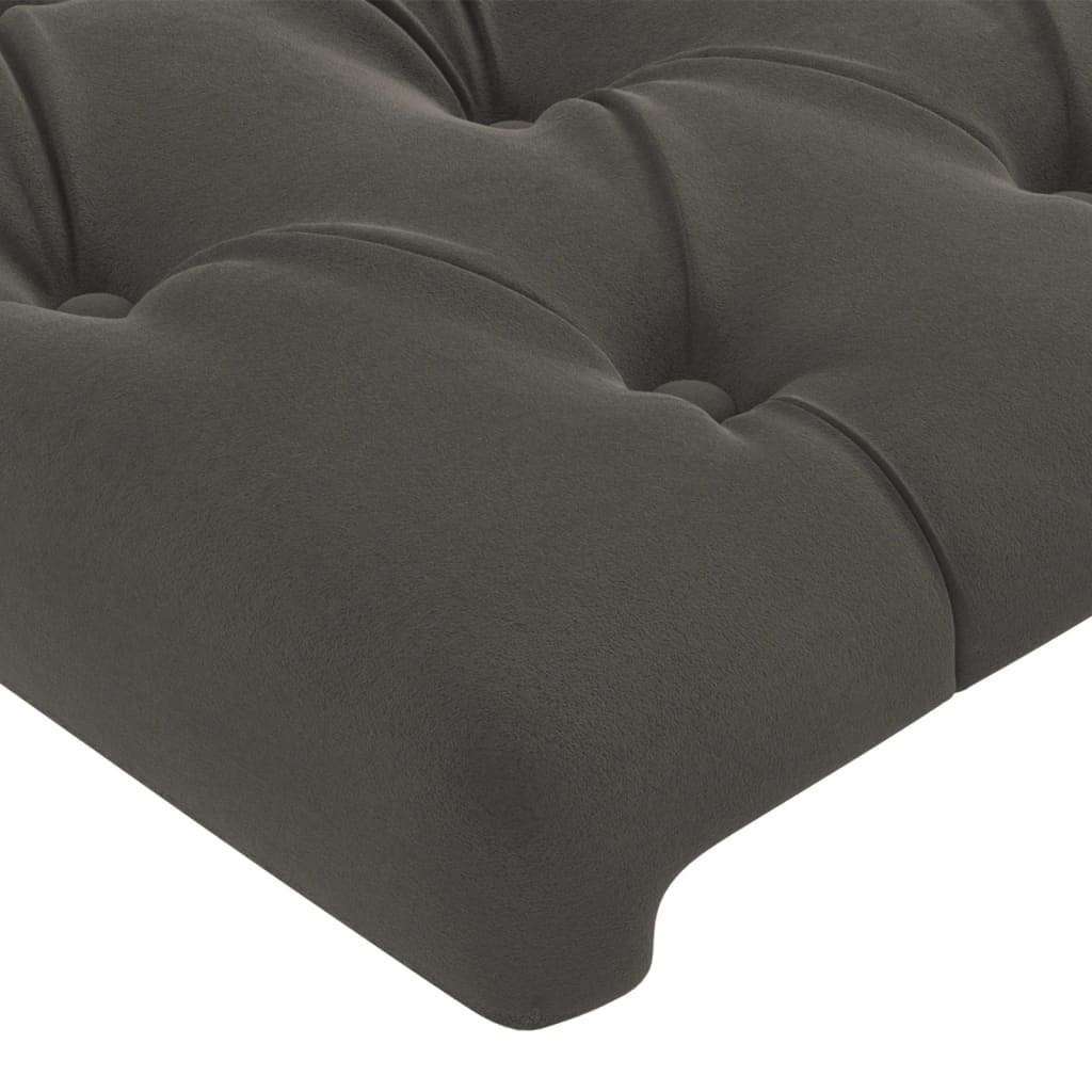 Bed Frame without Mattress Dark Grey 152x203 cm Queen Velvet
