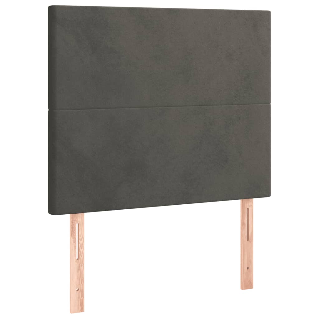 Bed Frame without Mattress Dark Grey 107x203 cm King Single Size Velvet
