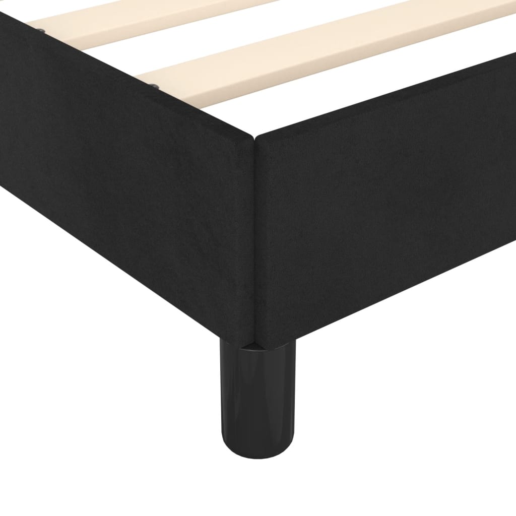 Bed Frame without Mattress Black 107x203 cm King Single Size Velvet