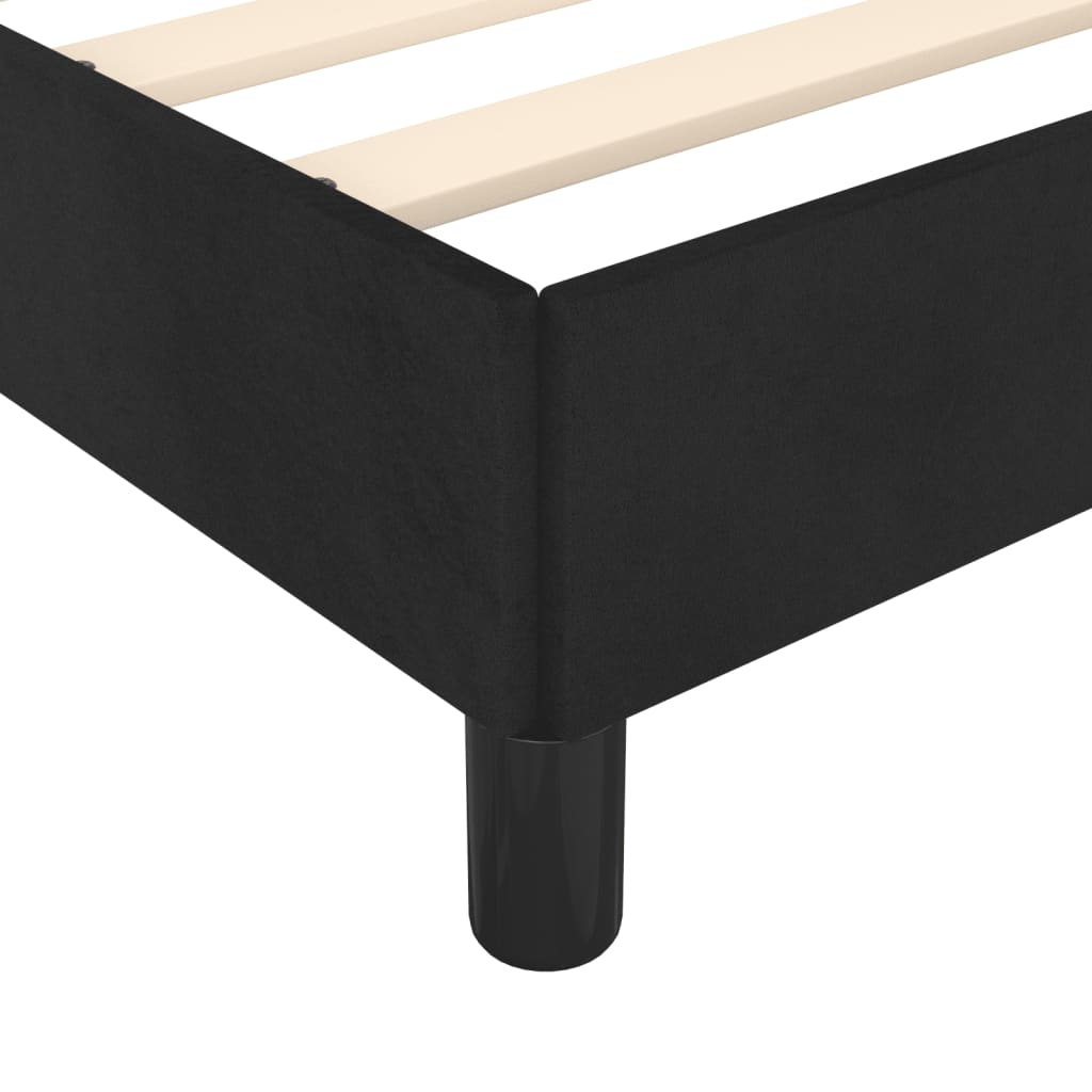 Bed Frame without Mattress Black 107x203 cm King Single Size Velvet