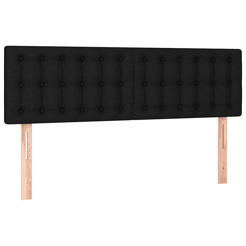 Box Spring Bed with Mattress Black 137x190 cm Full Fabric