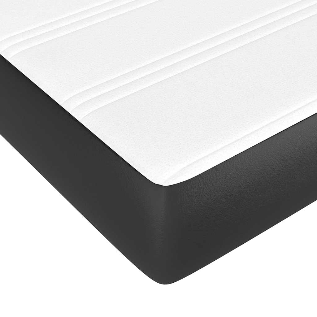 Box Spring Bed with Mattress Black 137x190 cm Full Fabric