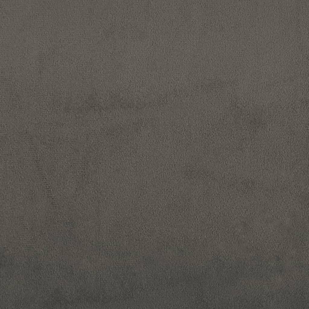 Box Spring Bed with Mattress Dark Grey 137x190 cm Full Velvet
