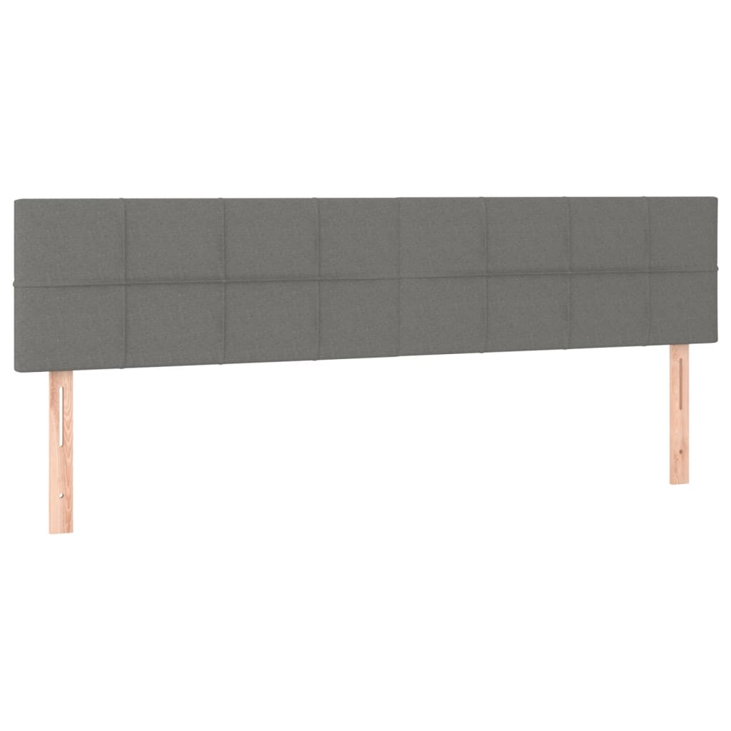 Box Spring Bed with Mattress Dark Grey 137x190 cm Full Velvet