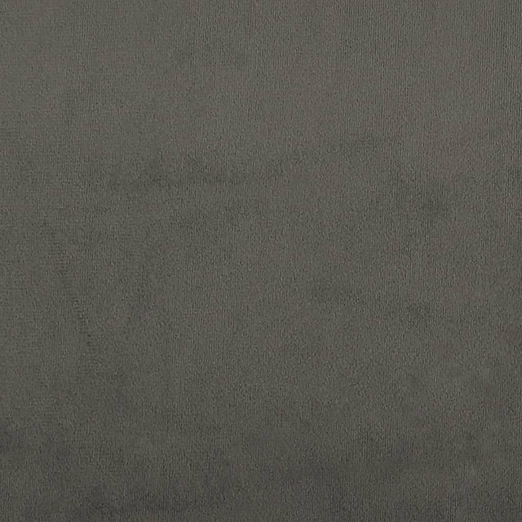 Box Spring Bed with Mattress Dark Grey 137x190 cm Full Velvet