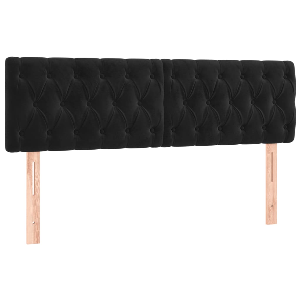Box Spring Bed with Mattress Black 137x190 cm Full Velvet