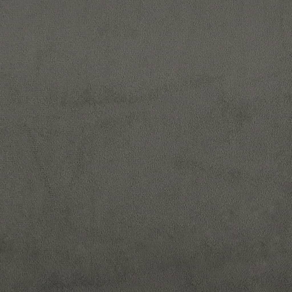 Box Spring Bed with Mattress Dark Grey 137x190 cm Full Velvet