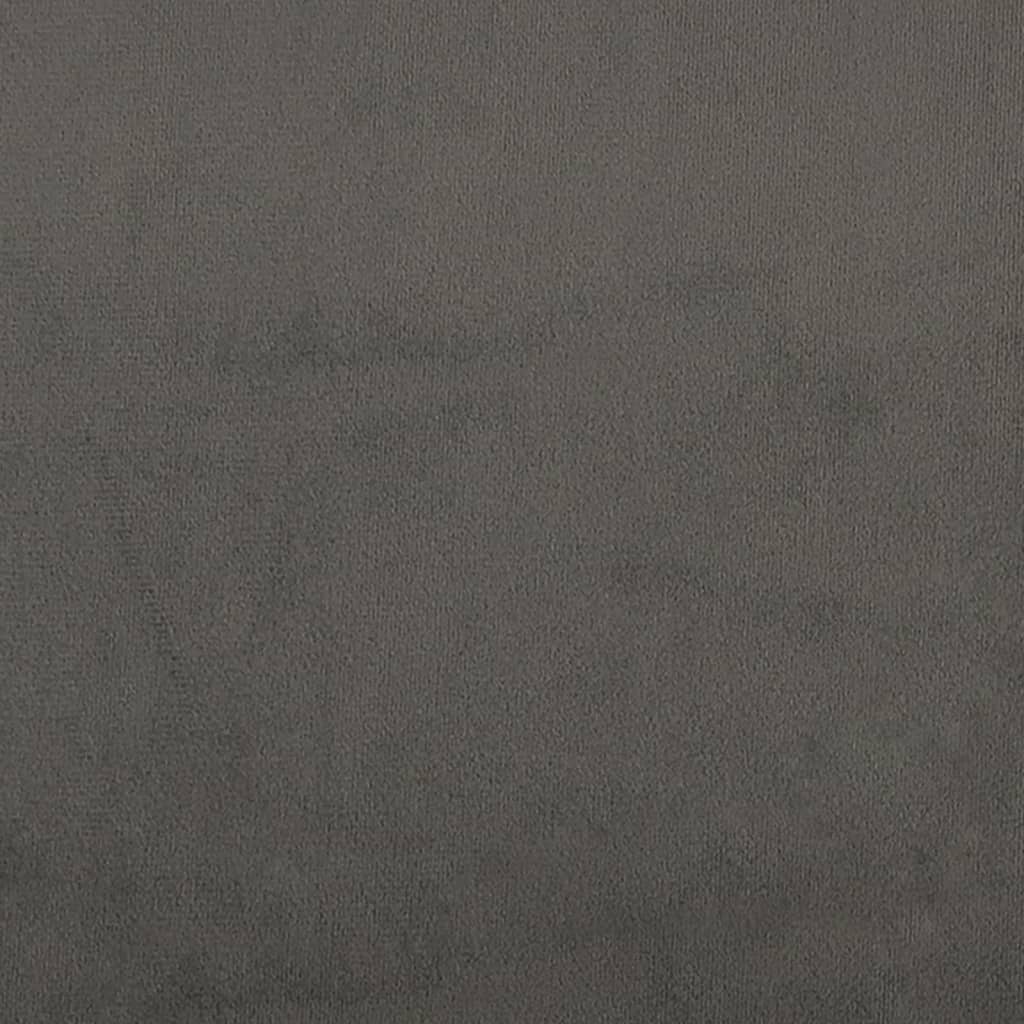 Box Spring Bed with Mattress Dark Grey 107x203 cm King Single Velvet