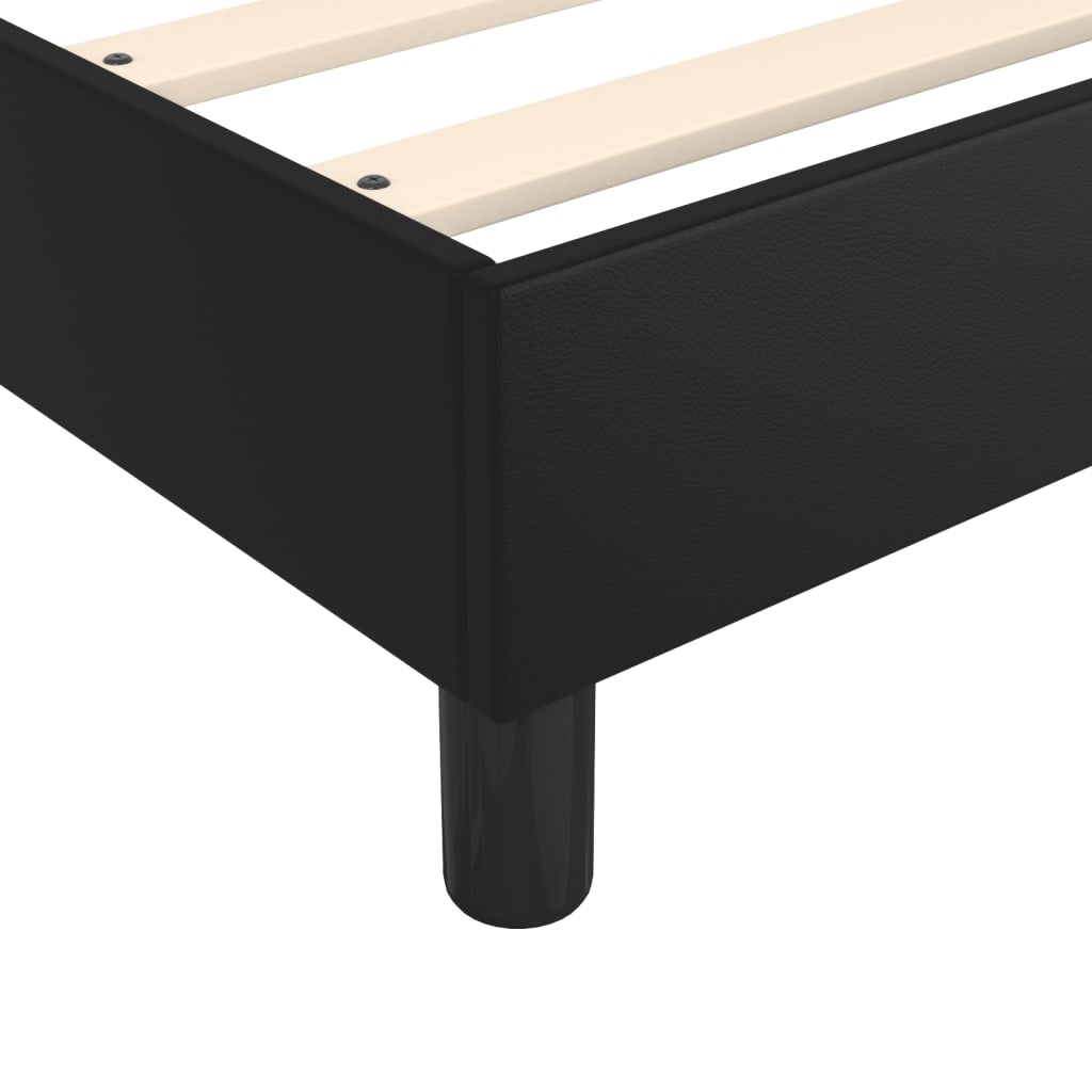 Box Spring Bed with Mattress&LED Black 137x190 cm Full Fabric