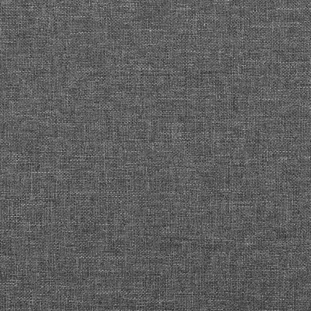 Box Spring Bed with Mattress&LED Dark Grey 152x203 cm Fabric