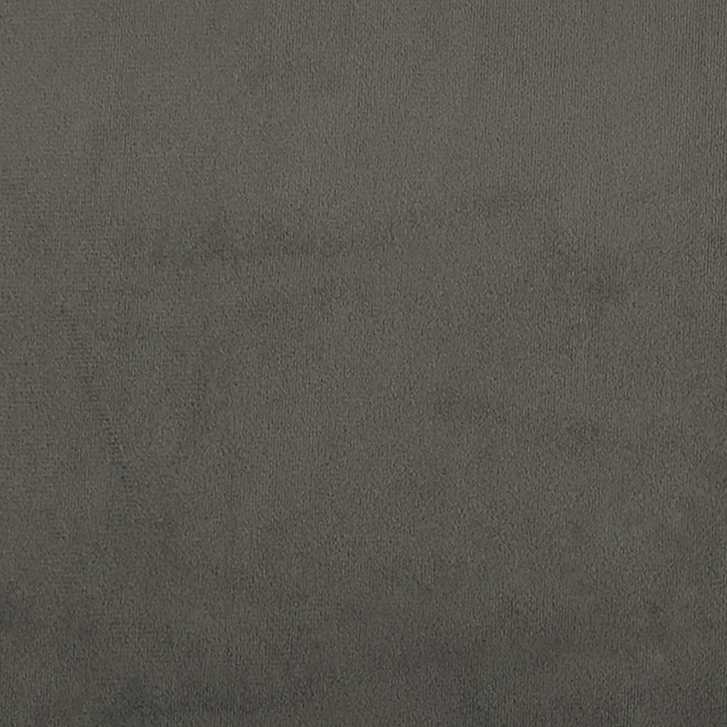 Box Spring Bed with Mattress&LED Dark Grey 137x190 cm Velvet
