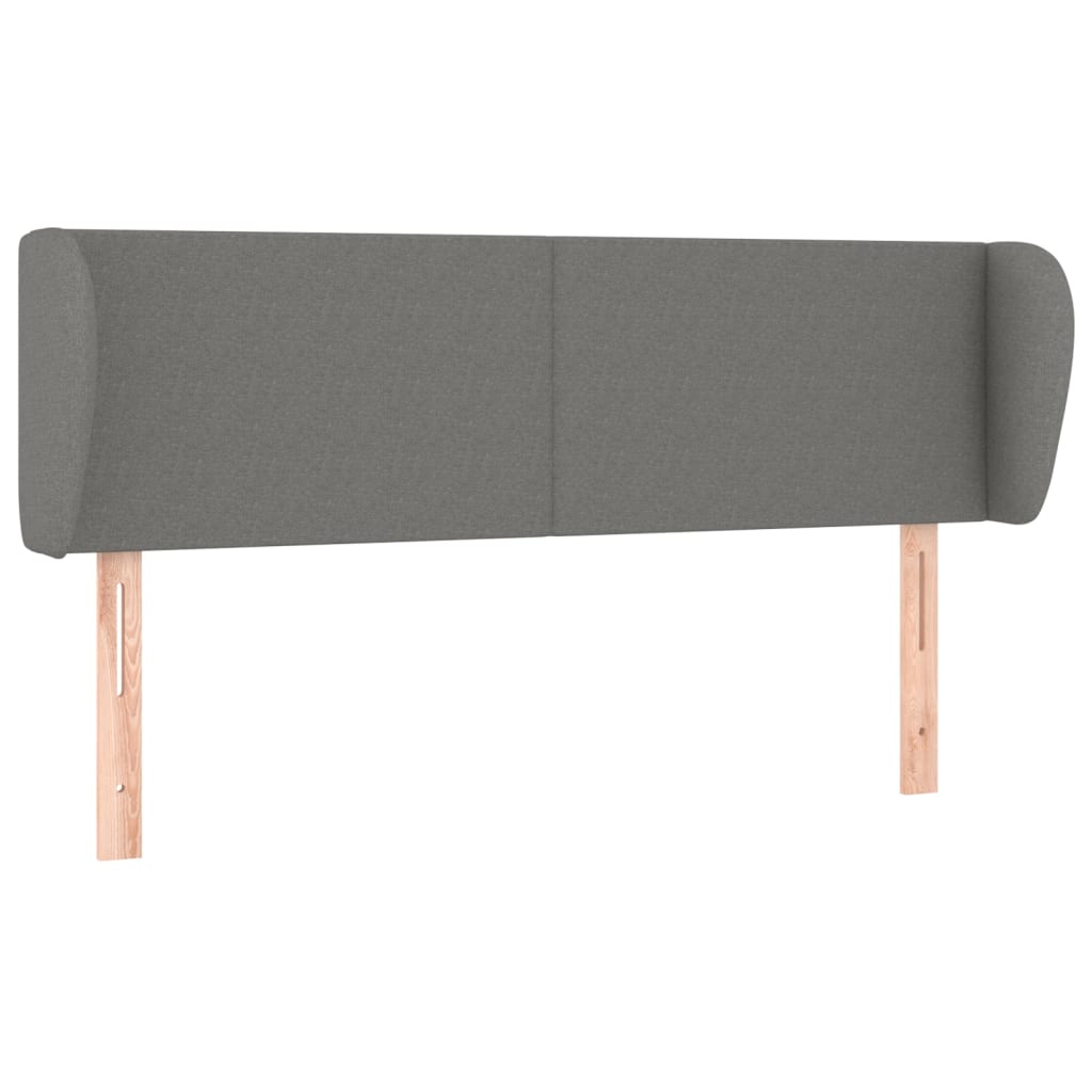 Box Spring Bed with Mattress Dark Grey 152x203 cm Fabric