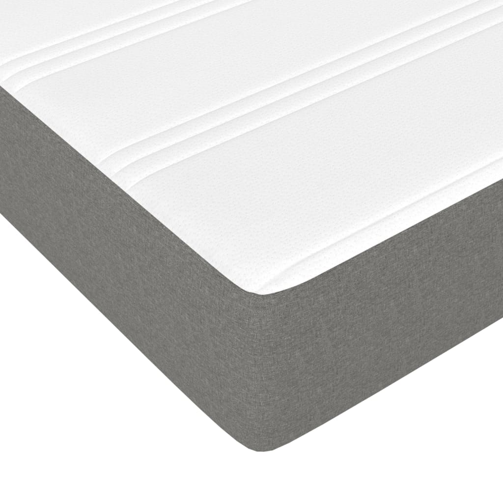 Box Spring Bed with Mattress Dark Grey 152x203 cm Fabric