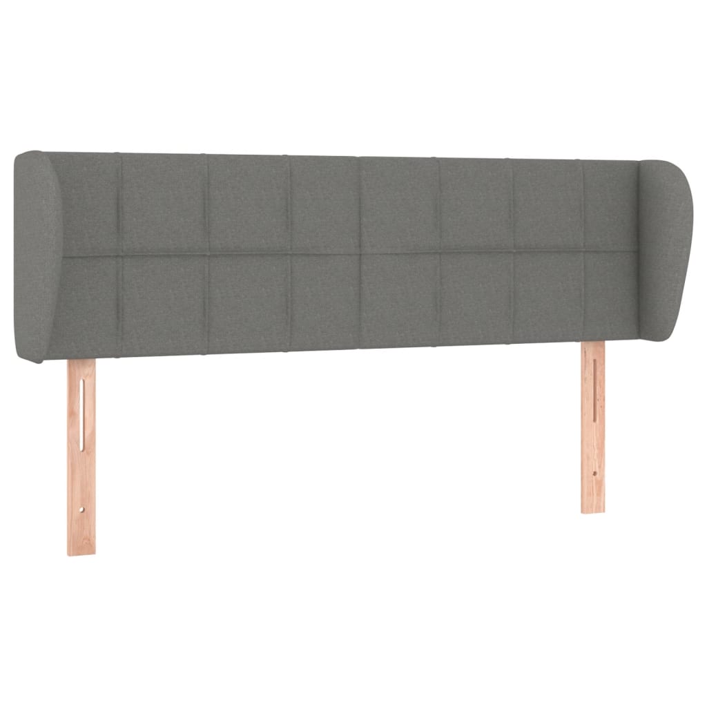 Box Spring Bed with Mattress Dark Grey 152x203 cm Fabric