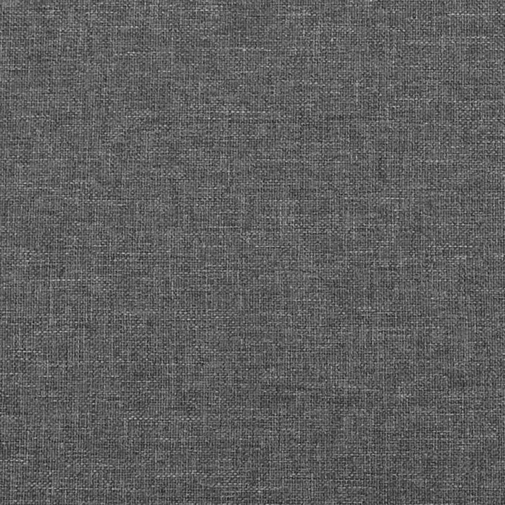 Box Spring Bed with Mattress Dark Grey 152x203 cm Fabric