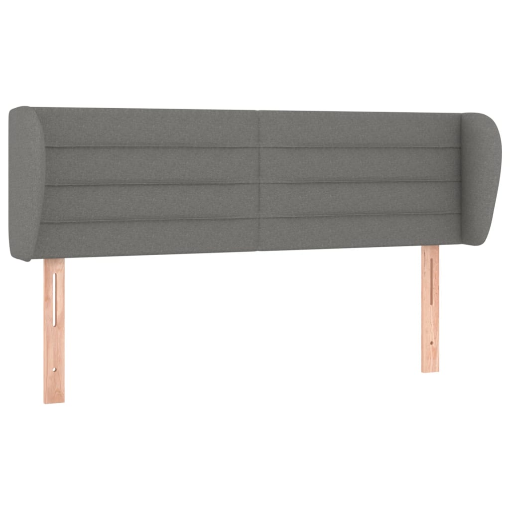 Box Spring Bed with Mattress Dark Grey 152x203 cm Fabric