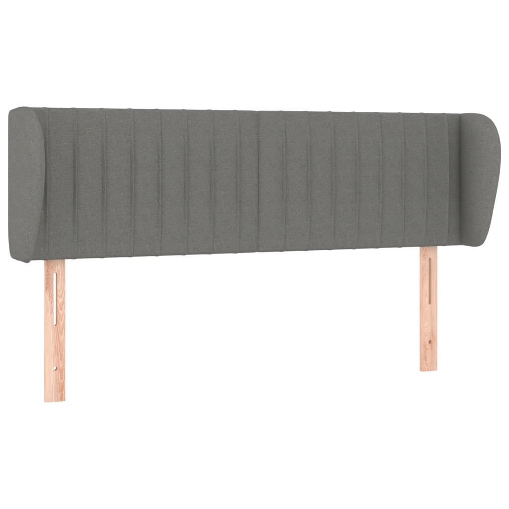 Box Spring Bed with Mattress Dark Grey 152x203 cm Fabric