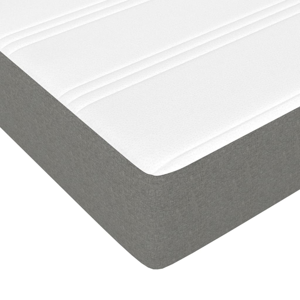 Box Spring Bed with Mattress Dark Grey 152x203 cm Fabric