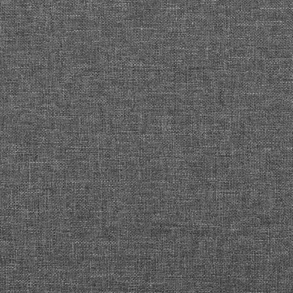 Box Spring Bed with Mattress Dark Grey 152x203 cm Fabric
