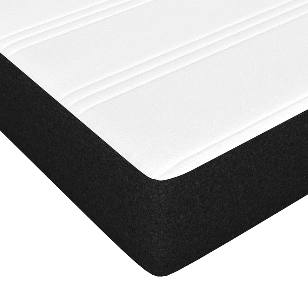 Box Spring Bed with Mattress Black 152x203 cm Faux Leather