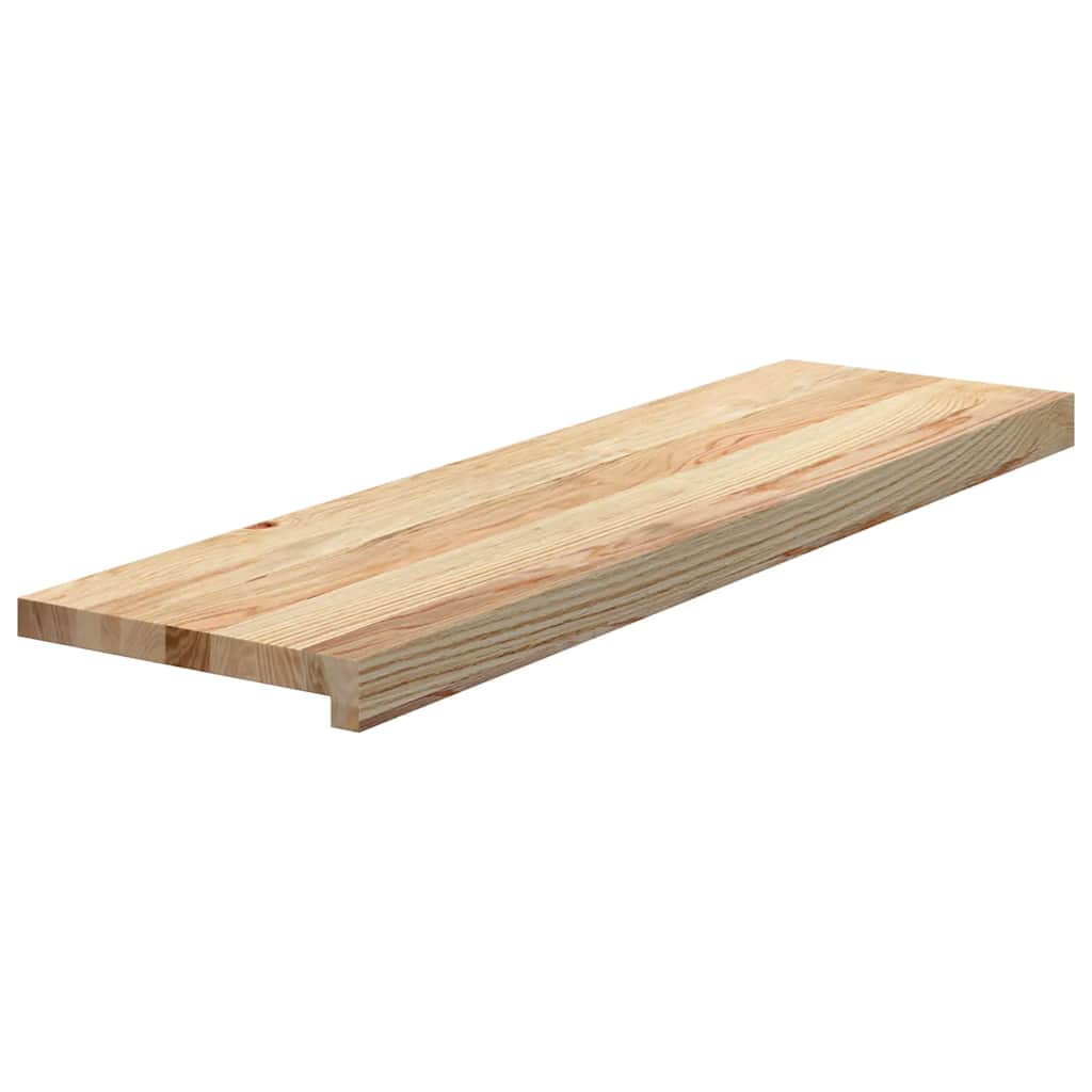 Stair Treads 2 pcs Untreated 90x30x2 cm Solid Wood Oak