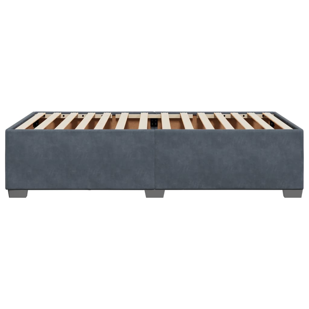 Bed Frame without Mattress Dark Grey King Single Velvet