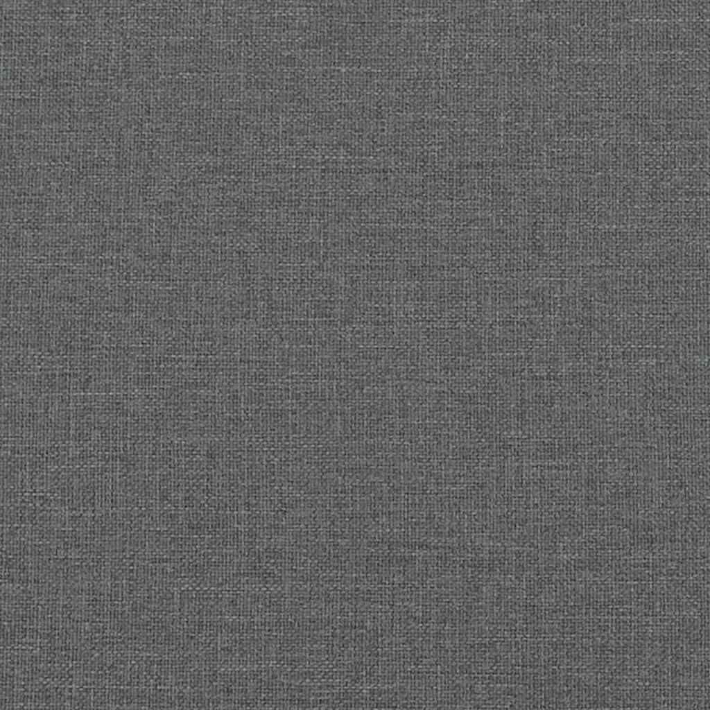 Box Spring Bed with Mattress Black Queen Fabric