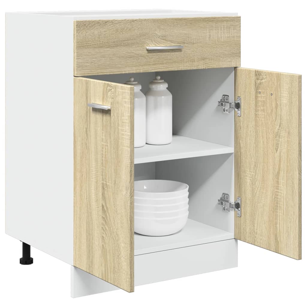 Drawer Bottom Cabinet "Lyon" Sonoma Oak 60x46x81.5 cm