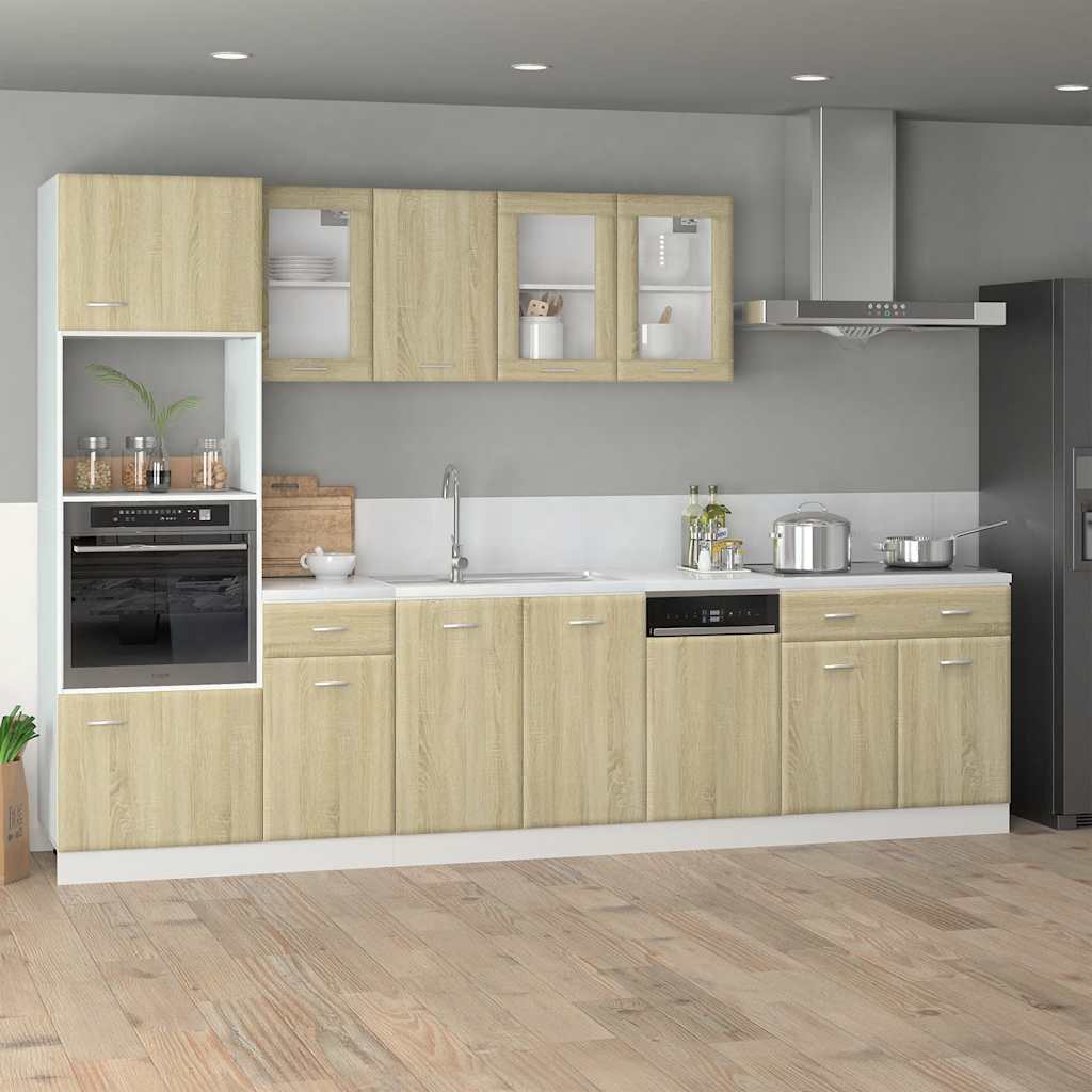 Hanging Glass Cabinet "Lyon" Sonoma Oak 80x31x60 cm
