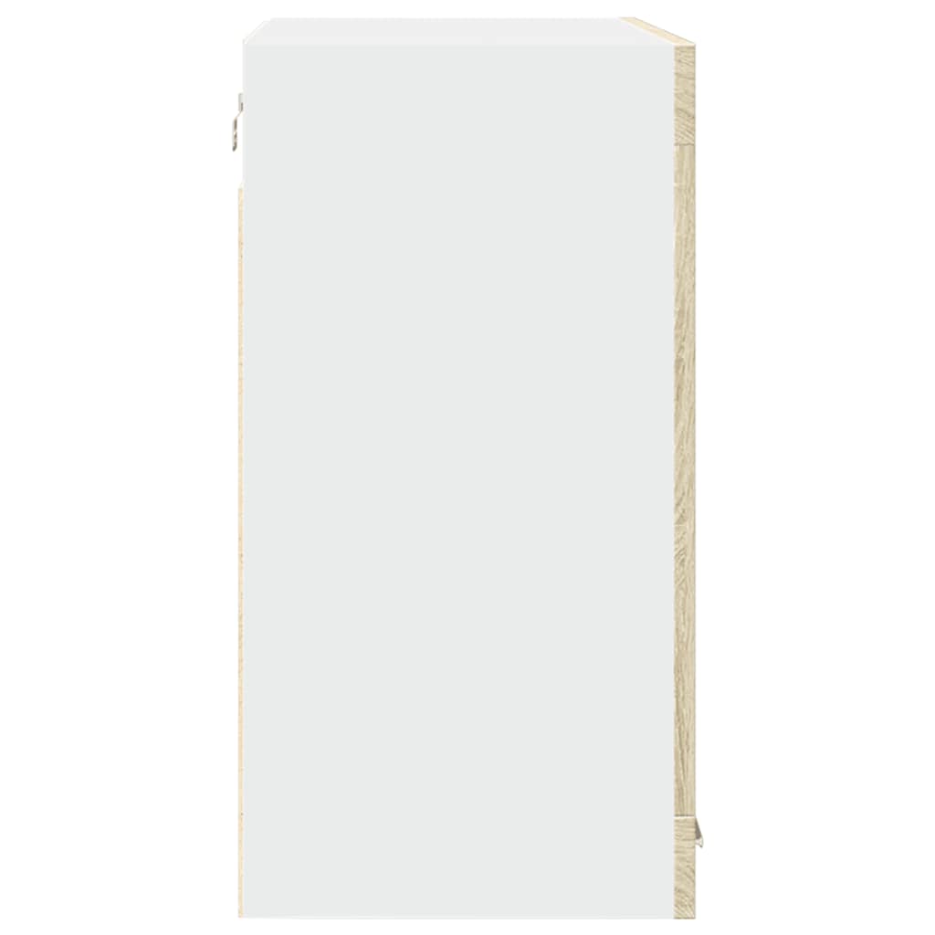 Hanging Glass Cabinet "Lyon" Sonoma Oak 80x31x60 cm