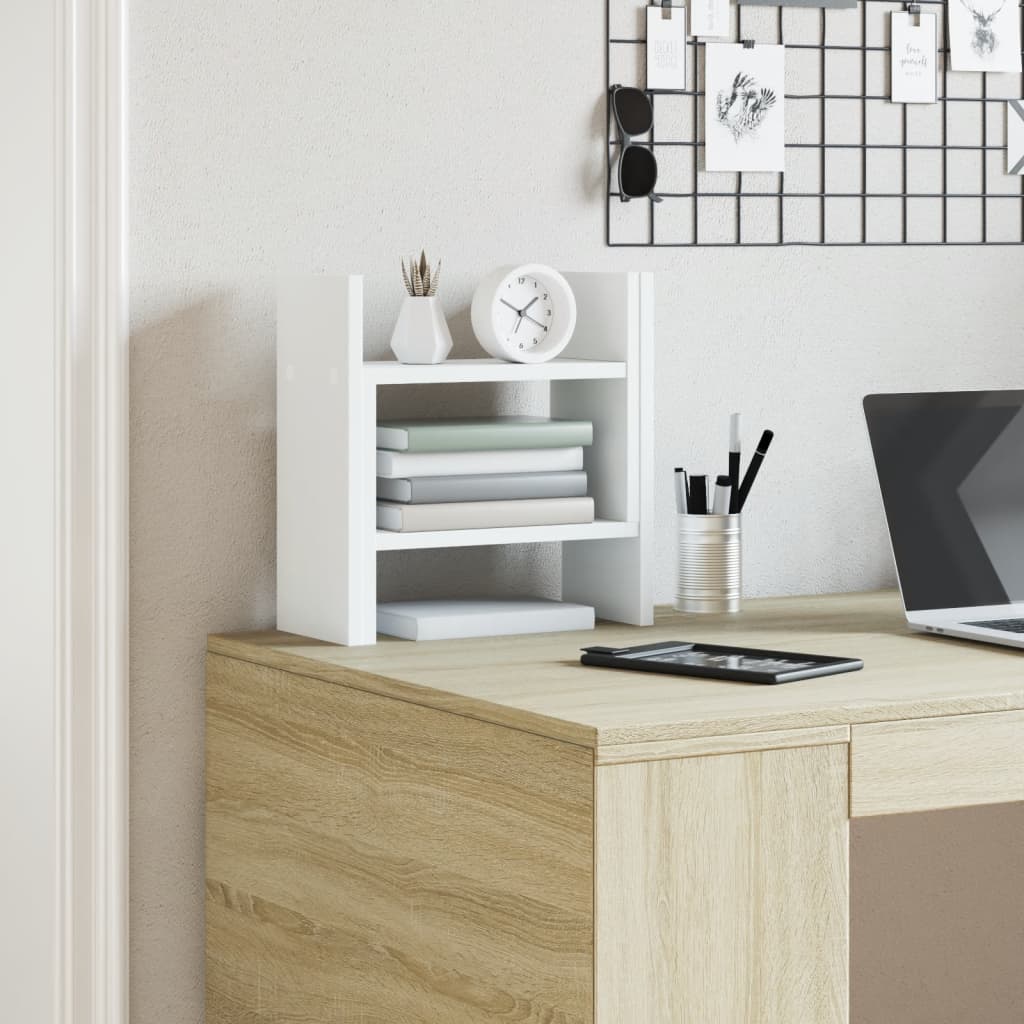Desk Organiser White 34,5 x 15,5 x 35,5 cm Engineered Wood
